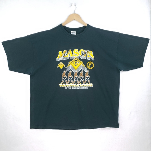 Vintage Prince Hall Mason Pledge Brotherhood Freemason Masonic Art T-shirt - Picture 1 of 12